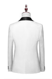 Chal Solapa Blanca Trajes de Hombre de Tres Piezas