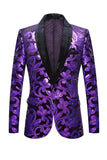Azul Real Lentejulas 2 Piezas Trajes Masculinos