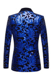 Lentejuelas Rojo Patrón Floral Trajes de Hombro 2 Piezas