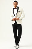 Blanco Jacquard Blazer de Fiesta