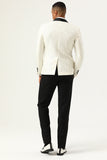 Rojo Jacquard Blazer de Fiesta