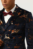 Trajes de Fiesta Solapa de Muescas Negro