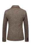 Caqui Blazer Para Hombre A Cuadros