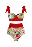 Bañador Estampado Dos Piezas