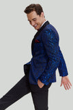 Royal Azul Chal Solapa 2 Piezas Delgado Propio Traje de Hombre