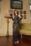 Negro Dorado Vestido de la década de 1920
