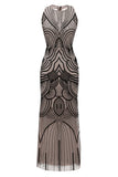 Negro Dorado Vestido de la década de 1920