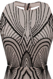 Negro Dorado Vestido de la década de 1920