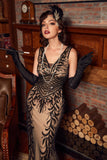 Lentejuelas 1920s Vestido Largo