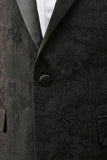 Peak Lapel One Button Dark Blue Jacquard Trajes de fiesta de boda para hombres