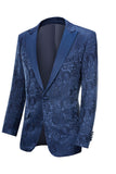 Silm Fit Peak Lapel Light Pink Jacquard Trajes de bienvenida para hombre