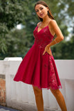 Vestido de cóctel rojo