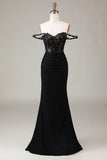 Vestido de fiesta de sirena verde oscuro con volantes