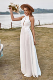 Vestido de Novia Halter Boho Blanco