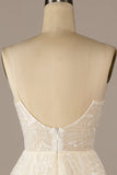 Vestido de novia de encaje de albaricoque brillante