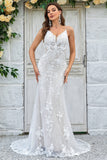 Vestido de Novia Encaje Sirena Marfil