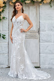 Vestido de Novia Encaje Sirena Marfil