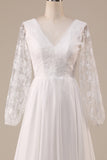 Marfil Boho Vestido de Novia Con Encaje
