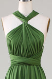 Verde Vestido de Dama de Honor Largo