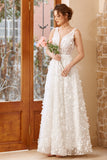 Apliques Blanco Tulle Vestido de Novia