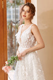 Apliques Blanco Tulle Vestido de Novia