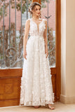 Apliques Blanco Tulle Vestido de Novia