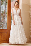 Apliques Blanco Tulle Vestido de Novia