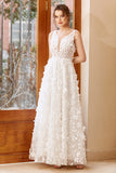 Apliques Blanco Tulle Vestido de Novia