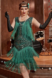 Talla Grande Champán 1920s Vestido Lentejuelas
