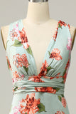 A Línea Halter Cobre Vestido de Dama de Honor