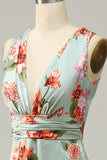 A Línea Halter Cobre Vestido de Dama de Honor