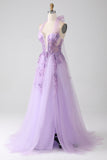 Vestido de fiesta largo con cuentas con cuello halter gris púrpura