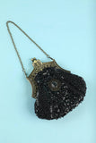 Negro Lentejuelas Flecos 1920s Gatsby Vestido Con Accesorios