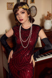 Rojo Gatsby 1920s Flapper Vestido