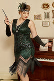 Mujer Talla Grande 1920s Vestido lentejuelas Vestido de Flapper
