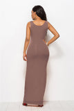 Negro Casual Vestido Largo
