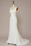Vestido de novia de cuello cuadrado sirena