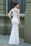 Mermaid One Shoulder Vestido de fiesta con apliques