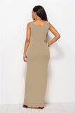 Negro Casual Vestido Largo