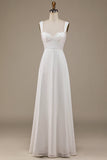Ivory Scoop Cuello Boho Vestido de novia con encaje